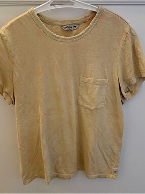 Toad&Co Primo Short Sleeve Pocket Tee (beige and pink tye dye) Sz L